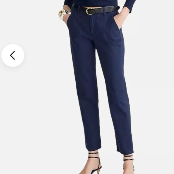 J. Crew Pants - J. Crew by292 Kate Straight-leg Pant In Chino in Navy NWT/repaired  size 10